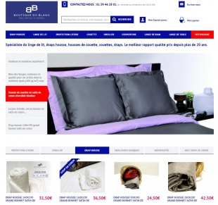 Site e-commerce de linge de maison Boutique du Blanc