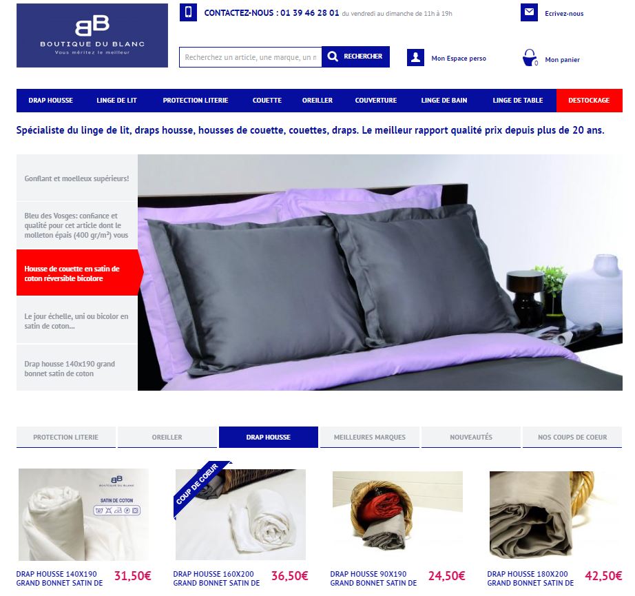 Site de linge online en ligne