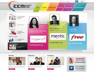 Site de communication institutionnelle de l'école des métiers de l'internet EEMI