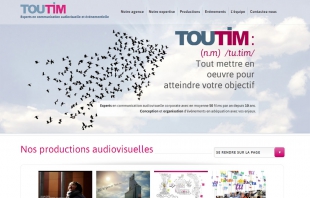 Site institutionnel de présentation de la société de production Toutim