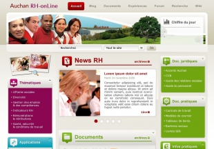 Intranet des ressources humaines d' Auchan France