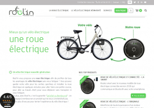 Refonte d'un site de vente de roue de vélo électrique Rool'in