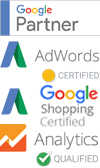 Google partner, Google adwords certification, Google Analytics certification, Google Shopping certification